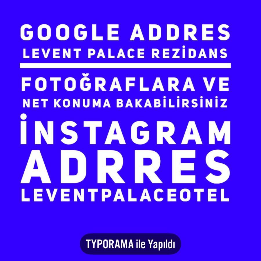 Levent Palace Otel Stdyoイスタンブール エクステリア 写真